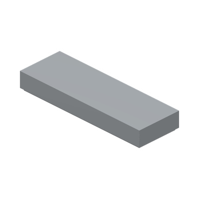 FLAT TILE 1X3 · Medium Stone Grey (réf. BrickLink Light Bluish Gray)