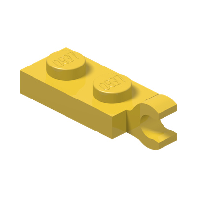 PLATE 2X1 W/HOLDER,VERTICAL · Bright Yellow (réf. BrickLink Yellow)