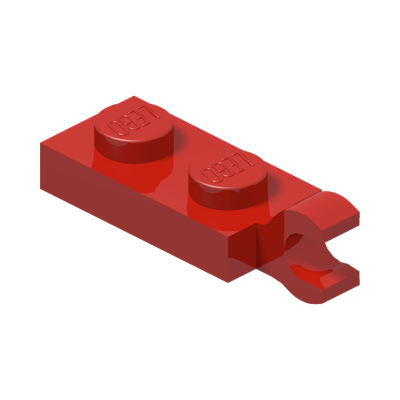 PLATE 2X1 W/HOLDER,VERTICAL · Bright Red (réf. BrickLink Red)