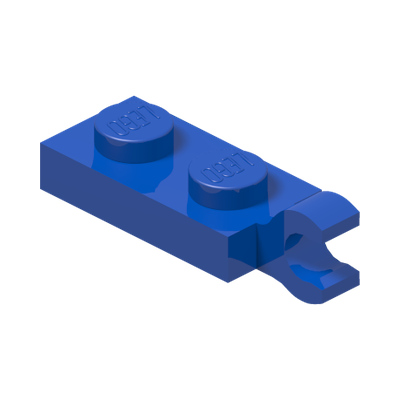PLATE 2X1 W/HOLDER,VERTICAL · Bright Blue (réf. BrickLink Blue)