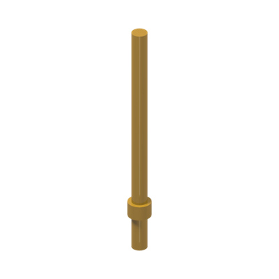 STICK 6M W/FLANGE · Warm Gold (réf. BrickLink Pearl Gold)
