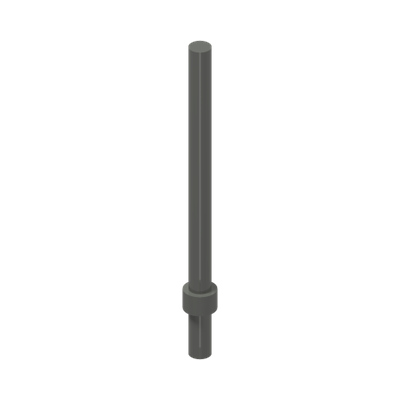 STICK 6M W/FLANGE · Dark Stone Grey (réf. BrickLink Dark Bluish Gray)