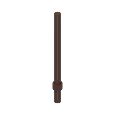 STICK 6M W/FLANGE · Reddish Brown (réf. BrickLink Reddish Brown)