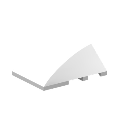BRICK 4X3 W. BOW/ANGLE · LEGO 4567878 (réf. BrickLink 64225) · White (réf. BrickLink White)