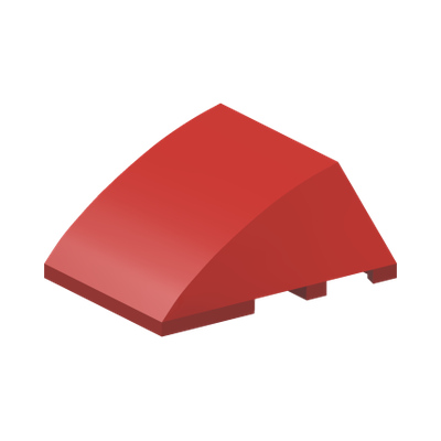 BRICK 4X3 W. BOW/ANGLE · Bright Red (réf. BrickLink Red)