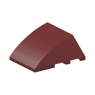 BRICK 4X3 W. BOW/ANGLE · New Dark Red (réf. BrickLink Dark Red)