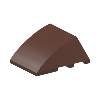 BRICK 4X3 W. BOW/ANGLE · Reddish Brown (réf. BrickLink Reddish Brown)