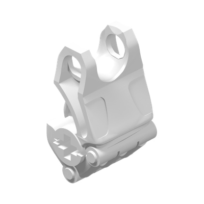 Bionicle Fist with Axle Hole - 3 Fingers · LEGO 4539157 (réf. BrickLink 64251) · Couleur BrickLink : White
