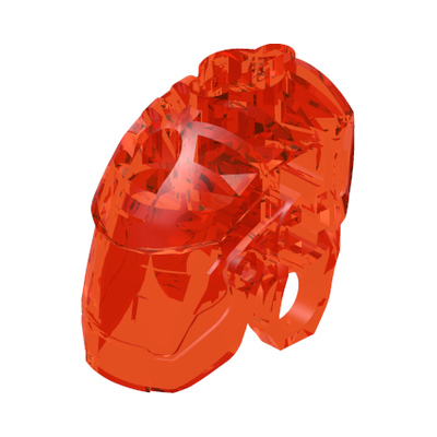 Bionicle Head Connector Block (Glatorian) · LEGO 4540702 (réf. BrickLink 64262) · Couleur BrickLink : Trans-Neon Orange