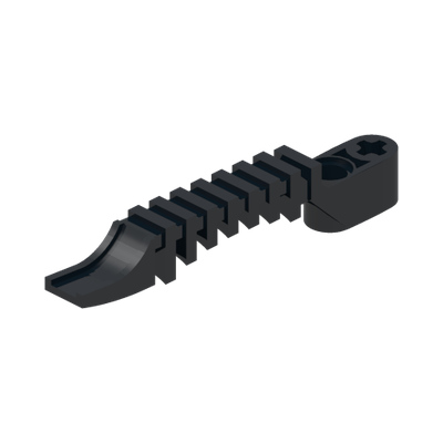 Projectile Launcher Part, Bionicle Thornax Launcher Half (Glatorian), Liftarm End 1 x 8 · LEGO 4581740 (réf. BrickLink 64275) · Couleur BrickLink : Black