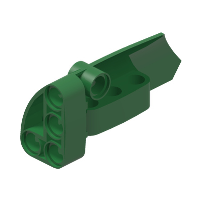 Technic, Panel Fairing # 4 Small Smooth Long, Side B · LEGO 6013552 (réf. BrickLink 64391) · Dark Green (réf. BrickLink Green)