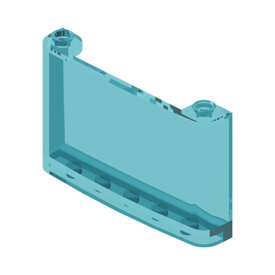 Windscreen 1 x 6 x 3 · LEGO 4546691 (réf. BrickLink 64453) · Couleur BrickLink : Trans-Light Blue