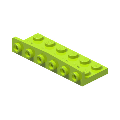 Bracket 2 x 6 - 1 x 6 Inverted · LEGO 6303803 (réf. BrickLink 64570) · Bright Yellowish Green (réf. BrickLink Lime)