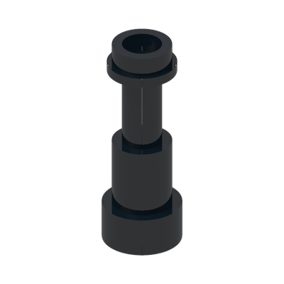 STICK Ø3.2 2MM W/ KNOB AND TUBE · Black (réf. BrickLink Black)