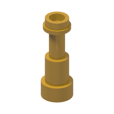 STICK Ø3.2 2MM W/KNOB AND TUBE · Warm Gold (réf. BrickLink Pearl Gold)