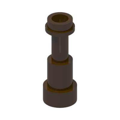 STICK Ø3.2 2MM W/ KNOB AND TUBE · Dark Brown (réf. BrickLink Dark Brown)
