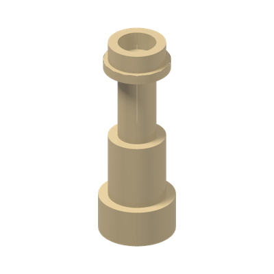 STICK Ø3.2 2MM W/KNOB AND TUBE · Brick Yellow (réf. BrickLink Tan)