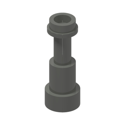 STICK Ø3.2 2MM W/KNOB AND TUBE · Dark Stone Grey (réf. BrickLink Dark Bluish Gray)