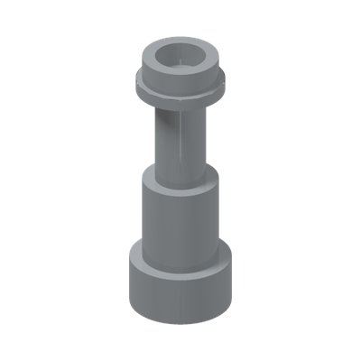 STICK Ø3.2 2MM W/KNOB AND TUBE · Medium Stone Grey (réf. BrickLink Light Bluish Gray)