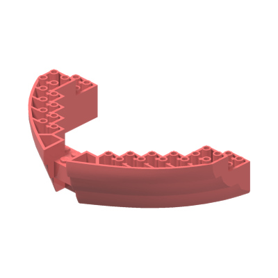 Boat, Hull Brick 16 x 10 x 3 · LEGO 6259781 (réf. BrickLink 64645) · Couleur BrickLink : Coral