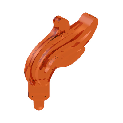 FEATHER · Tr. Bright Orange (réf. BrickLink Trans-Orange)