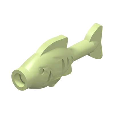 FISH W. KNOB · Spring Yellowish Green (réf. BrickLink Yellowish Green)