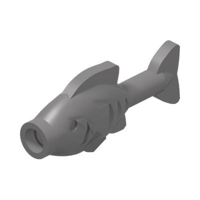 FISH W. KNOB · LEGO 4611885 (réf. BrickLink 64648) · Silver Metallic (réf. BrickLink Flat Silver)