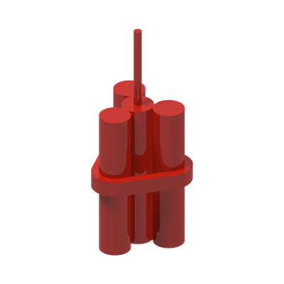 DYNAMIT Ø3.2 MM · LEGO 6270088 (réf. BrickLink 64728) · Bright Red (réf. BrickLink Red)