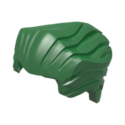 Minifigure, Hair Swept Back with Widow's Peak · LEGO 4655389 (réf. BrickLink 64798) · Dark Green (réf. BrickLink Green)