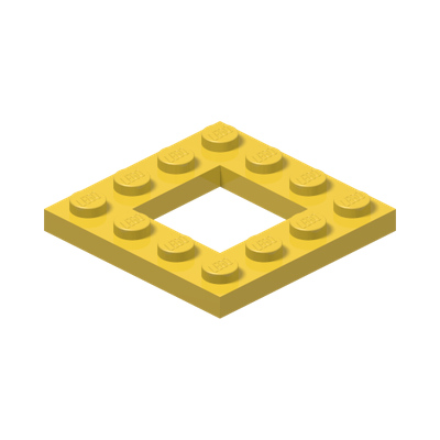 FRAME PLATE 4X4 · Bright Yellow (réf. BrickLink Yellow)