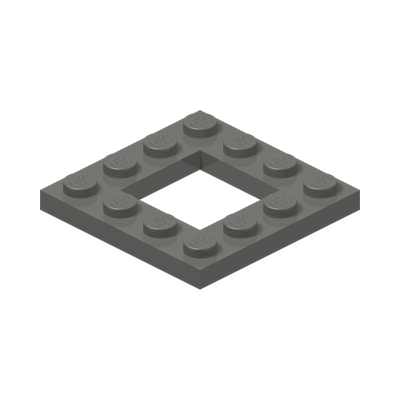 FRAME PLATE 4X4 · Dark Stone Grey (réf. BrickLink Dark Bluish Gray)