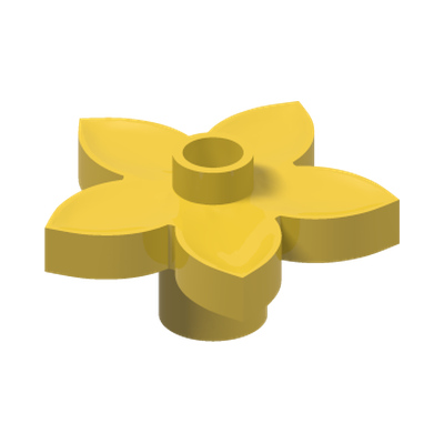 DUPLO FLOWER · LEGO 4100853 (réf. BrickLink 6510) · Bright Yellow (réf. BrickLink Yellow)