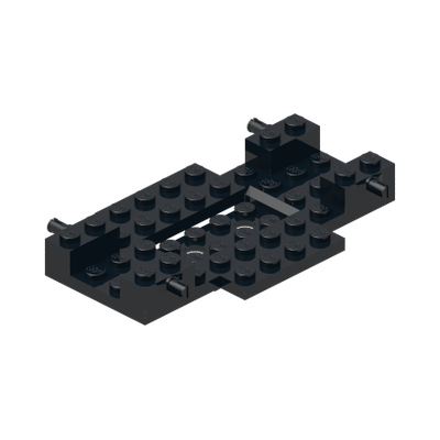 WHEEL BEARING 6X10X1, W/ MINI SNAP · Black (réf. BrickLink Black)