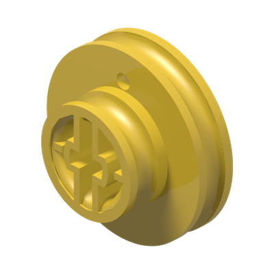 Duplo Technic Wedge Belt Pulley · Réf. BrickLink 6527 · Couleur BrickLink : Yellow