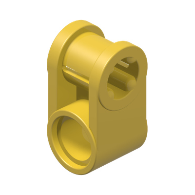 CROSS BLOCK 90° · Bright Yellow (réf. BrickLink Yellow)