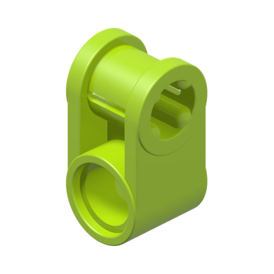 CROSS BLOCK 90° · Bright Yellowish Green (réf. BrickLink Lime)