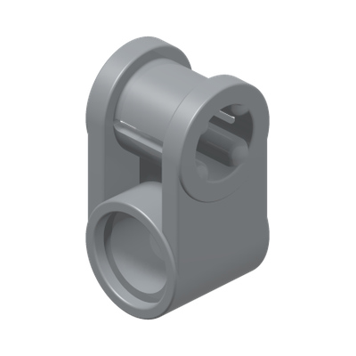 CROSS BLOCK 90° · Medium Stone Grey (réf. BrickLink Light Bluish Gray)