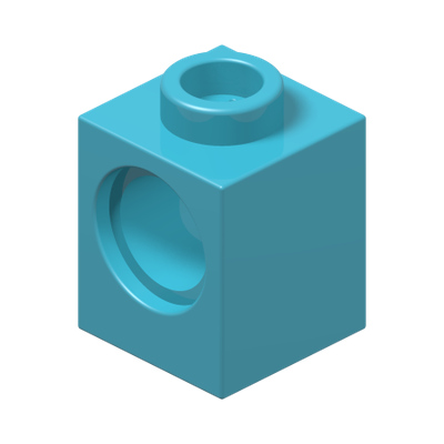 TECHNIC BRICK 1X1 · Medium Azur (réf. BrickLink Medium Azure)