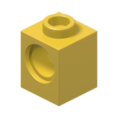 TECHNIC BRICK 1X1 · Bright Yellow (réf. BrickLink Yellow)