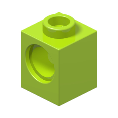 TECHNIC BRICK 1X1 · Bright Yellowish Green (réf. BrickLink Lime)