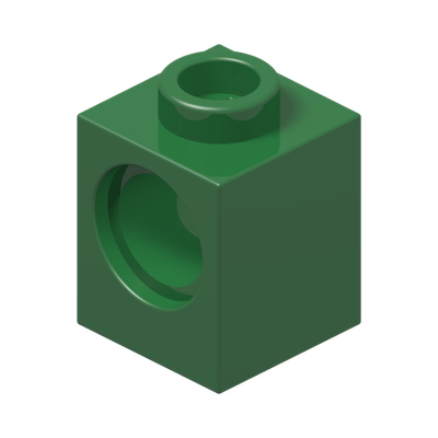TECHNIC BRICK 1X1 · Dark Green (réf. BrickLink Green)