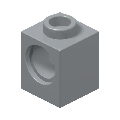 TECHNIC BRICK 1X1 · Medium Stone Grey (réf. BrickLink Light Bluish Gray)