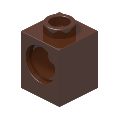 TECHNIC BRICK 1X1 · Reddish Brown (réf. BrickLink Reddish Brown)