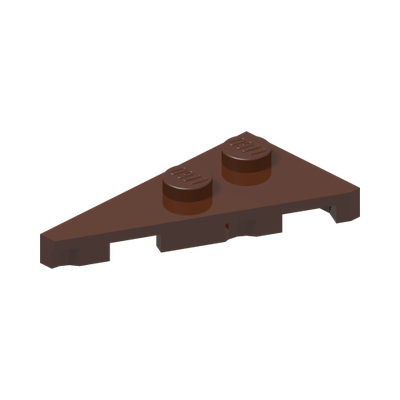 LEFT PLATE 2X4, DEG. 27 · Reddish Brown (réf. BrickLink Reddish Brown)