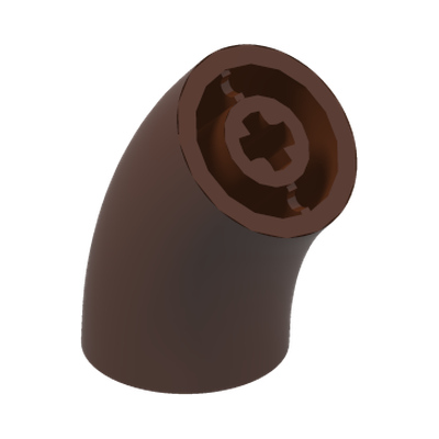 DESIGN ELEMENT,DEG.135,W/ CROSSHOLE,NO.1 · Reddish Brown (réf. BrickLink Reddish Brown)