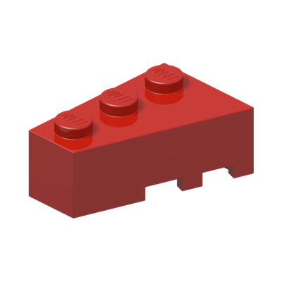 LEFT  ROOF TILE 2X3 · Bright Red (réf. BrickLink Red)