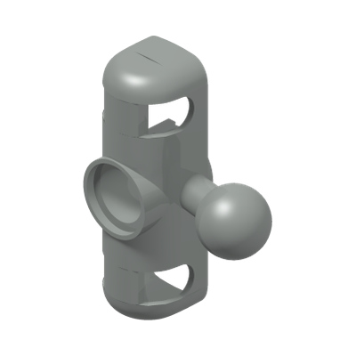 Technic, Steering Arm Small with Pin Hole and Tow Ball · LEGO 4125369 (réf. BrickLink 6571) · Couleur BrickLink : Light Gray