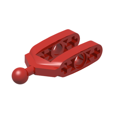 Technic, Steering Knuckle Arm with Tow Ball · LEGO 4161882 (réf. BrickLink 6572) · Couleur BrickLink : Red