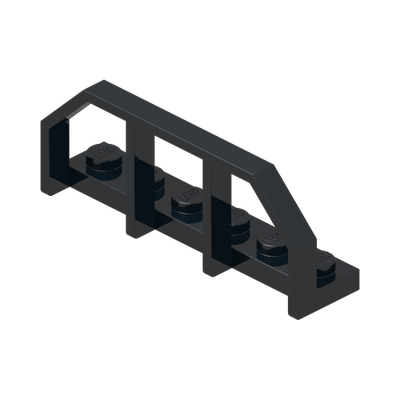 HAND RAIL 1.5X6X2 · Black (réf. BrickLink Black)