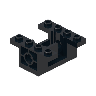 CONICAL WHEEL BLOCK 4X4 · LEGO 6169982 (réf. BrickLink 6585) · Black (réf. BrickLink Black)
